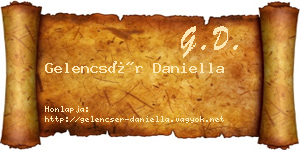 Gelencsér Daniella névjegykártya